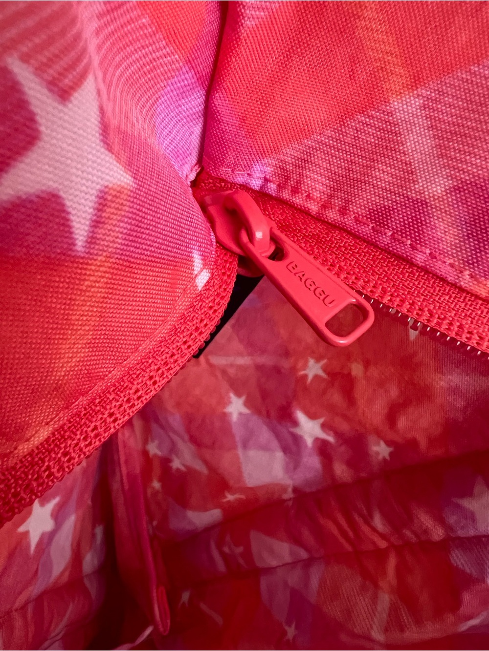 BAGGU Cloud Bag Pink Star Plaid - Picture 4 of 5